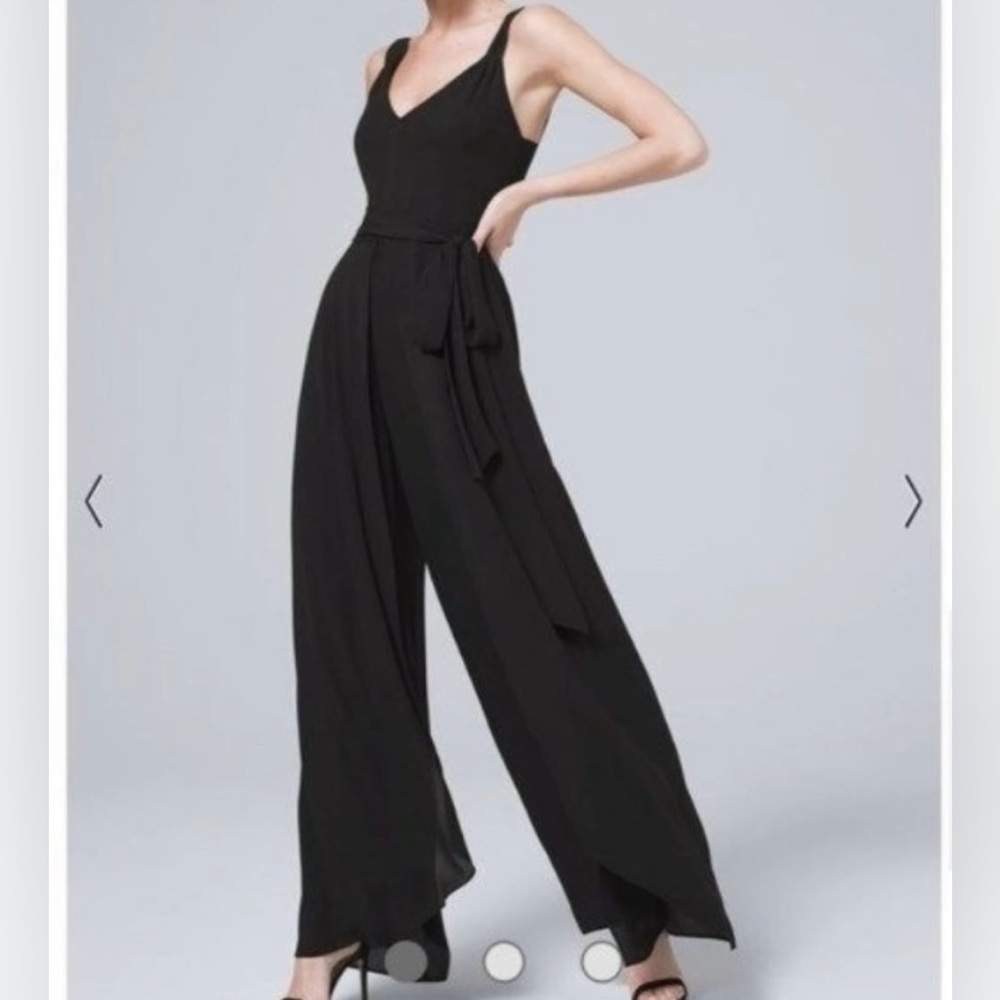 NWOT White House Black Market Slit-Detail Wide-Leg Jumpsuit